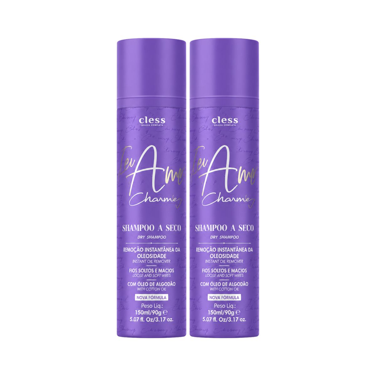 KIT CLESS 2 SHAMPOOS A SECO EU AMO CHARMING 150ML