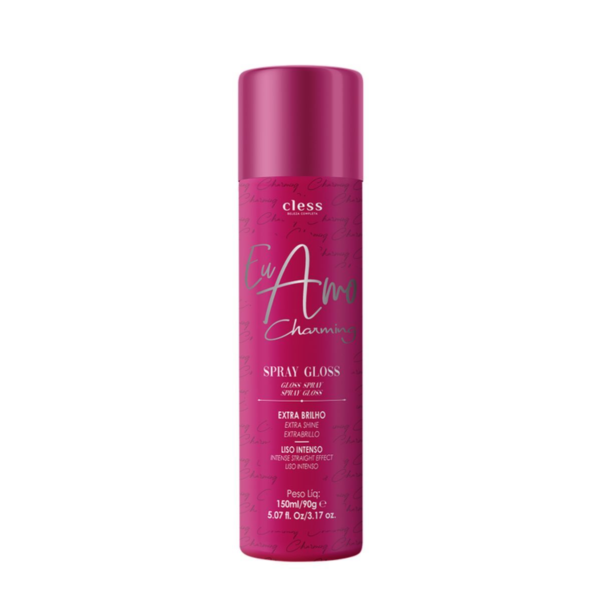 KIT CLESS 2 SPRAYS DE BRILHO GLOSS EU AMO CHARMING 150ML