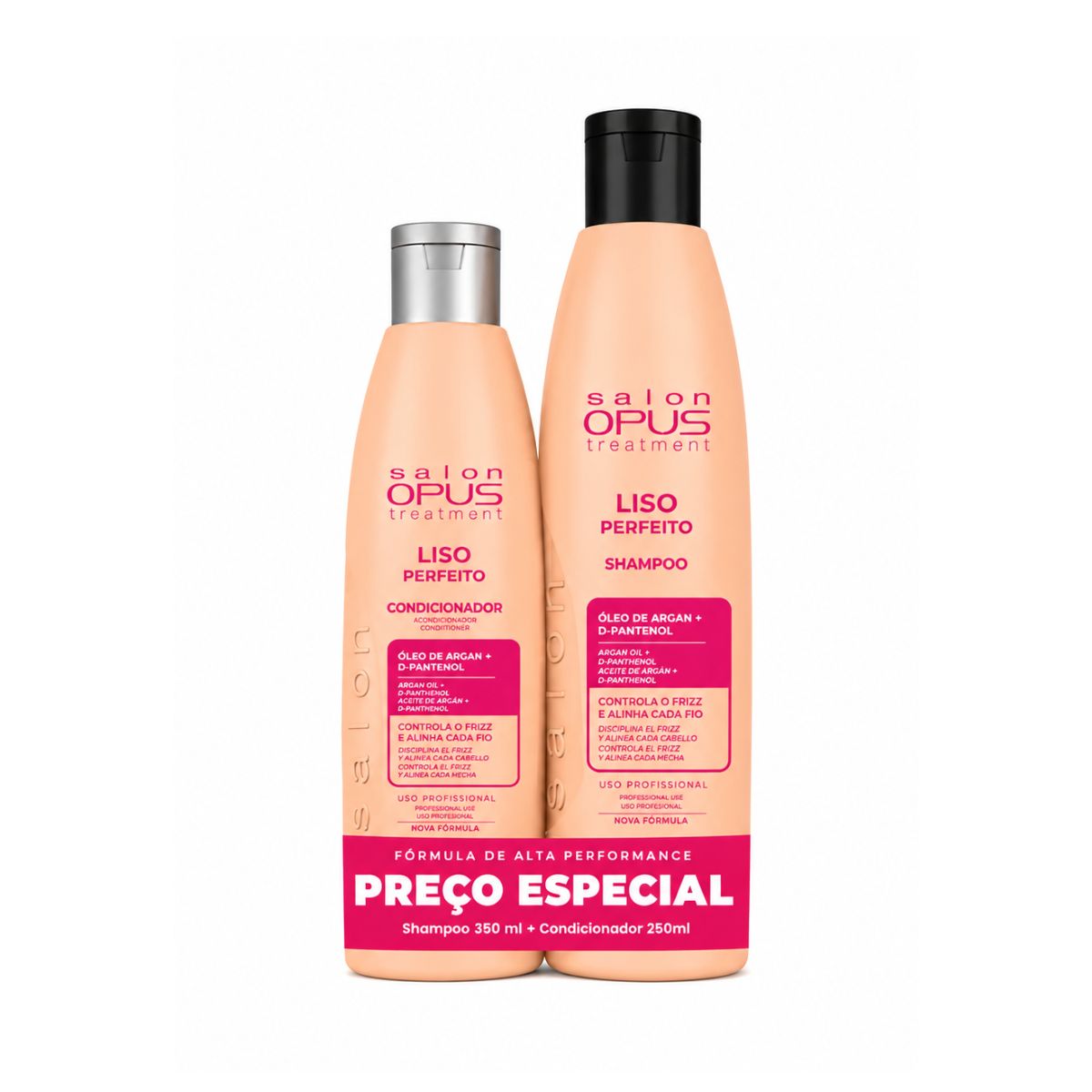 KIT SALON OPUS SHAMPOO 350ML+CONDICIONADOR 250ML LISO