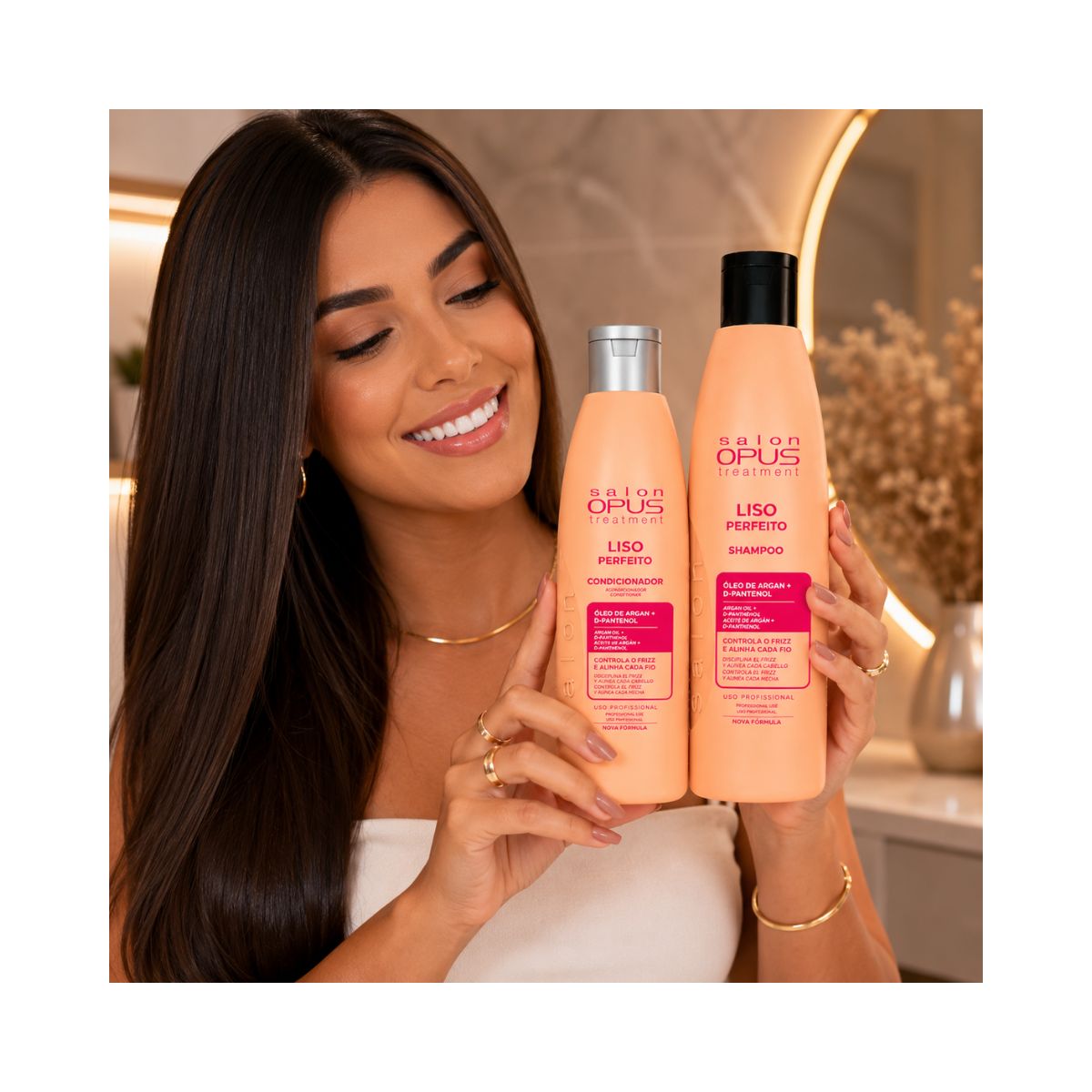 KIT SALON OPUS SHAMPOO 350ML+CONDICIONADOR 250ML LISO