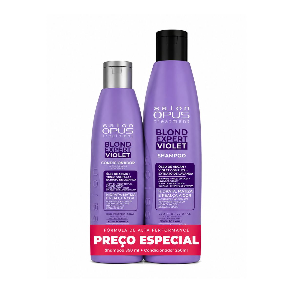 KIT SALON OPUS SHAMPOO 350ML+CONDICIONADOR 250ML BLOND EXPERT VIOLET