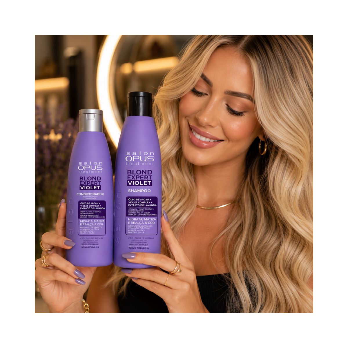 KIT SALON OPUS SHAMPOO 350ML+CONDICIONADOR 250ML BLOND EXPERT VIOLET