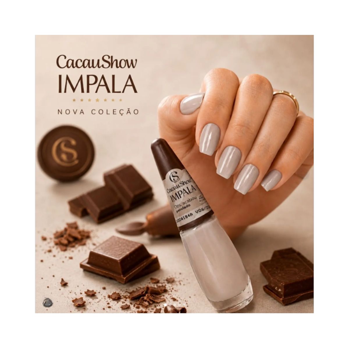 ESMALTE CACAU SHOW PEROLADO OPS, ACABOU IMPALA 7,5ML