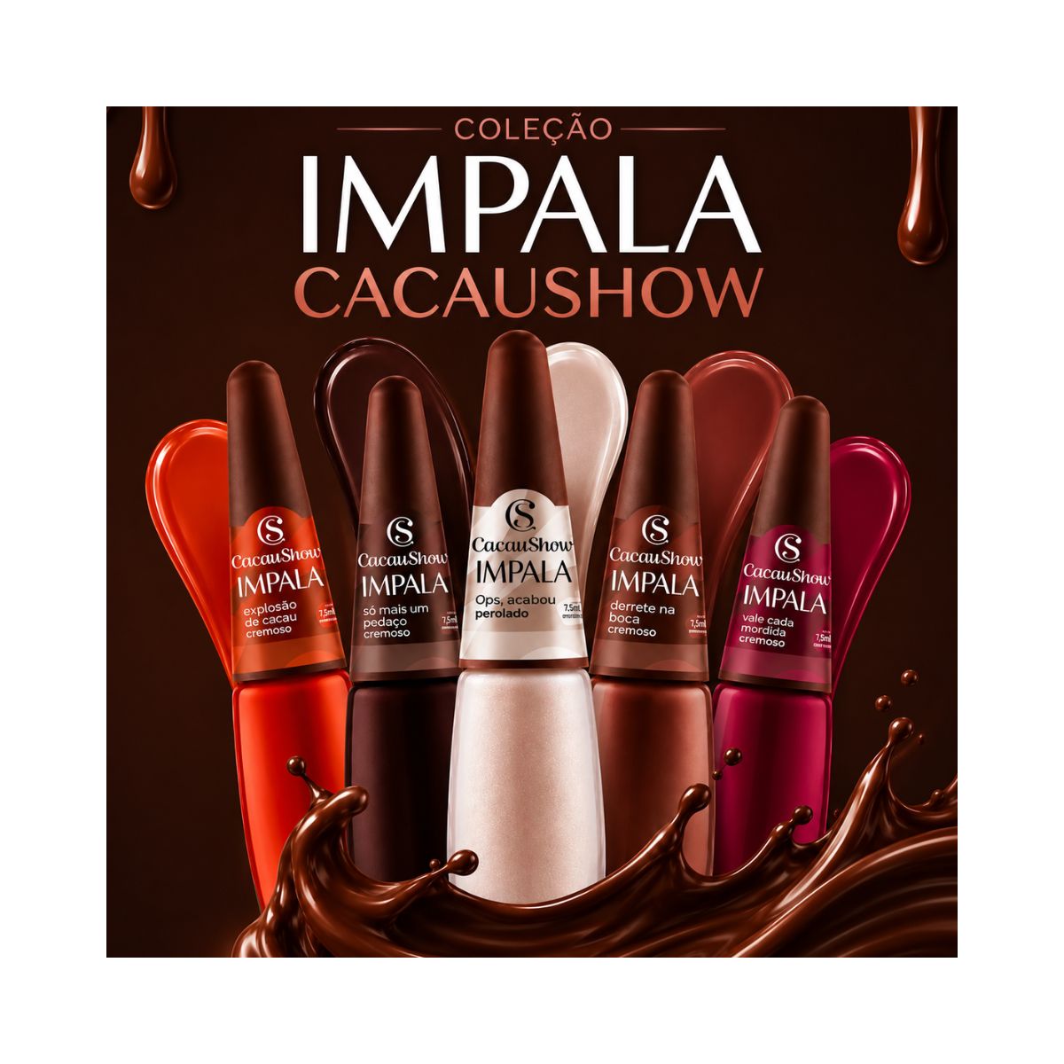 ESMALTE CACAU SHOW PEROLADO OPS, ACABOU IMPALA 7,5ML