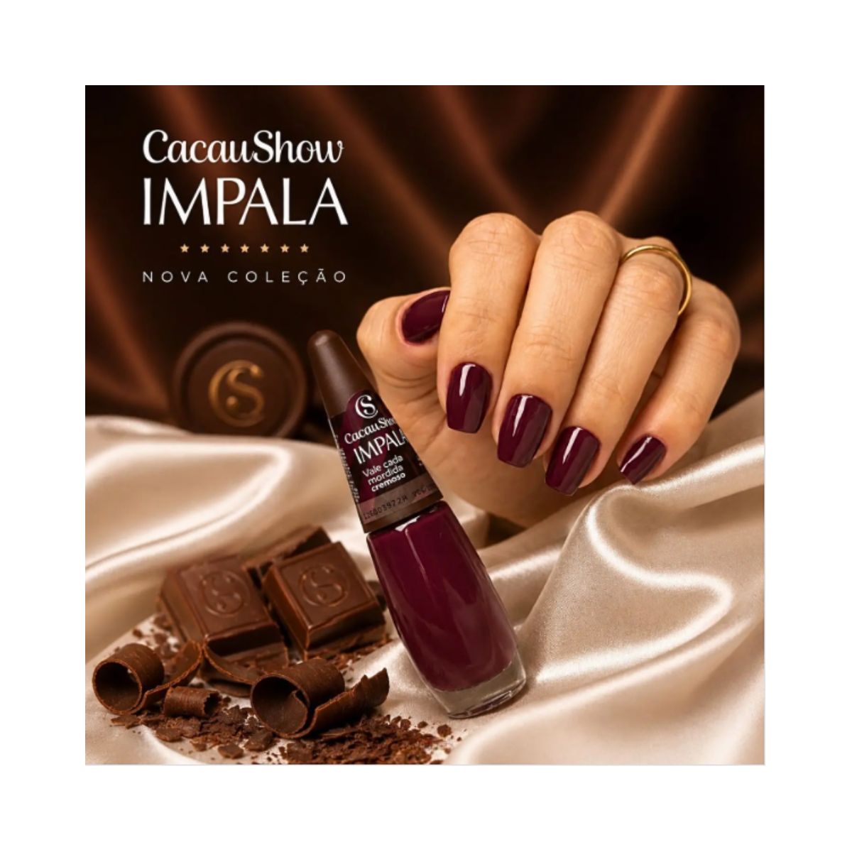 ESMALTE CACAU SHOW CREMOSO VALE CADA MORDIDA IMPALA 7,5ML