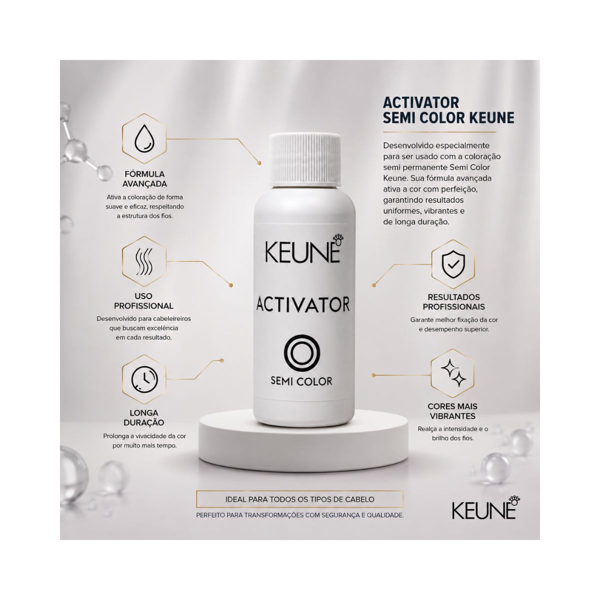 KIT KEUNE SEMI COLOR COLORAÇÃO 10.17 LOURO EXTRA CLARO CINZA VIOLETA + ACTIVADOR