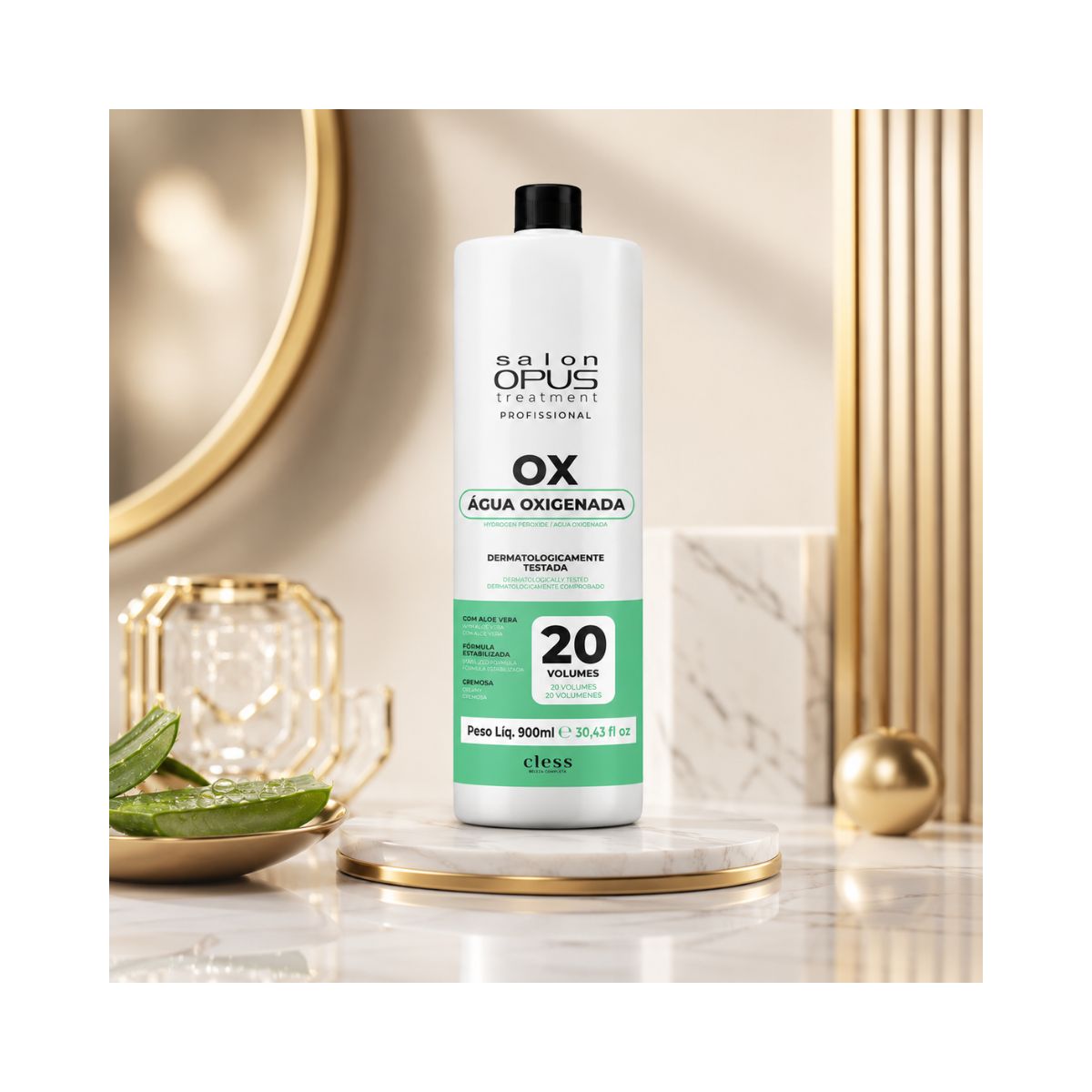 KIT SALON OPUS 2 ÁGUA OXIGENADA 20 VOLUMES 900ML