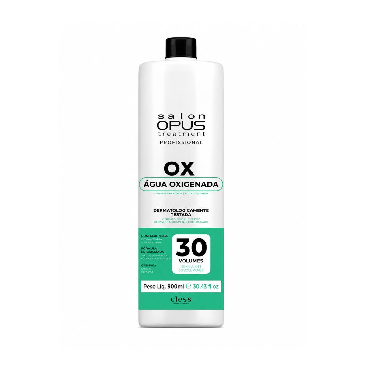 KIT 2 SALON OPUS ÁGUA OXIGENADA 30 VOLUMES 900ML