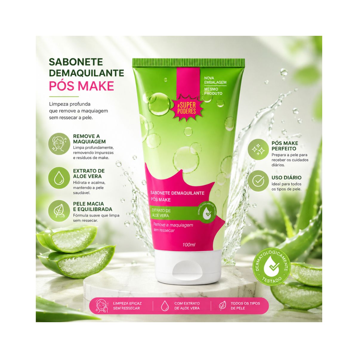 SABONETE DEMAQUILANTE SUPER PODERES 100ML