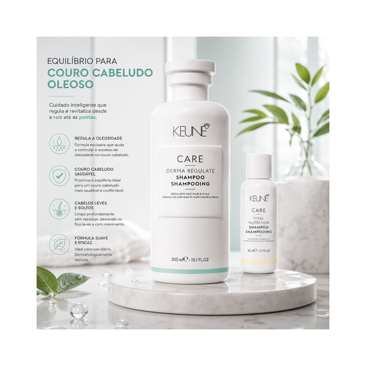 KIT KEUNE SHAMPOO CARE DERMA REGULATE 300ML + MINIATURA KEUNE