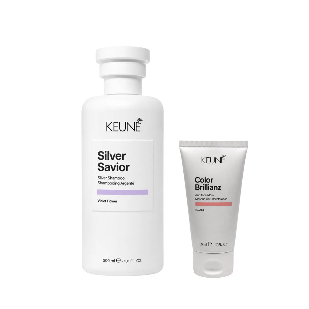 KIT KEUNE SHAMPOO CARE SILVER SAVIOR KEUNE 300ML + MINIATURAS KEUNE