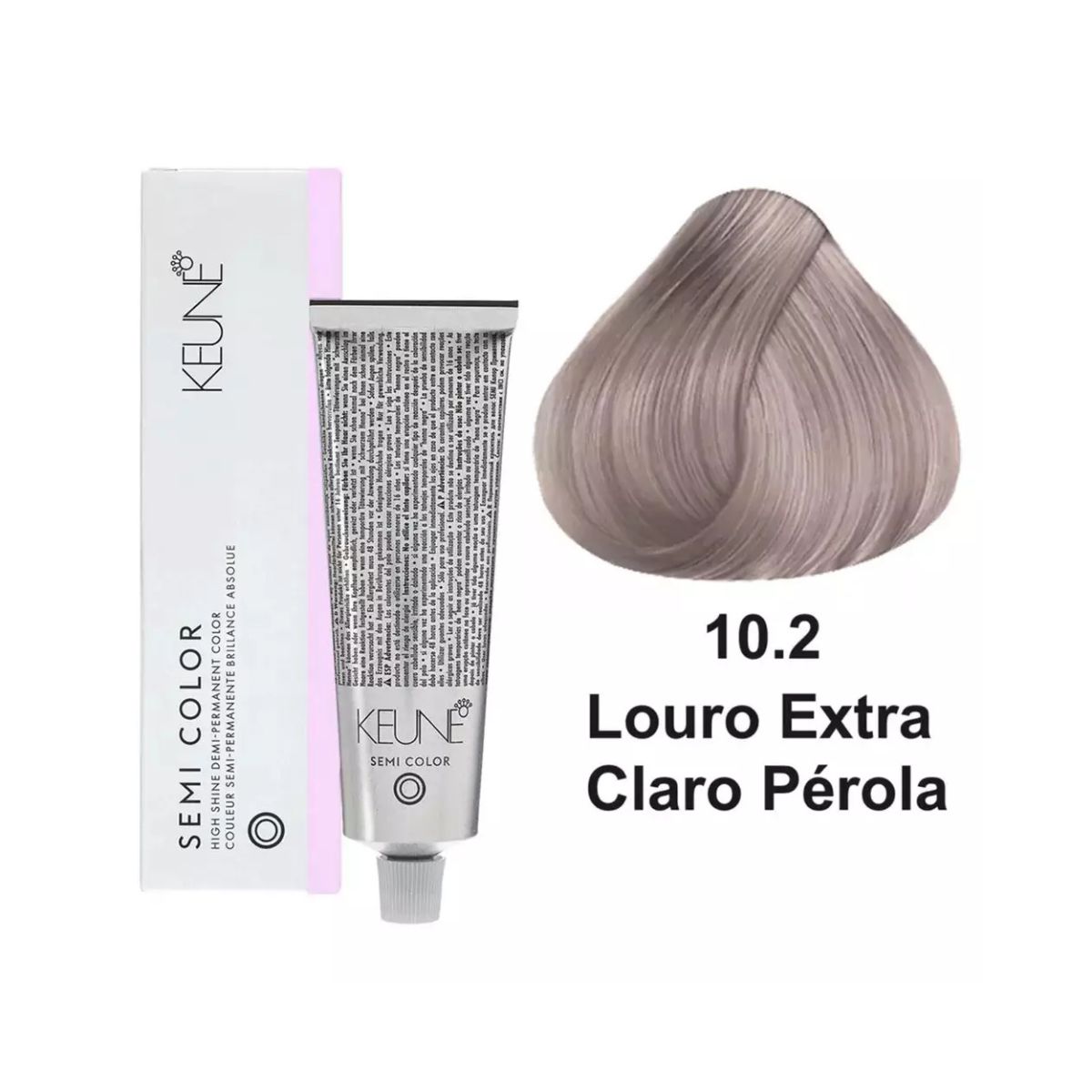 KIT KEUNE SEMI COLOR COLORAÇÃO 10.2 LOURO EXTRA CLARO PÉROLA + ACTIVADOR