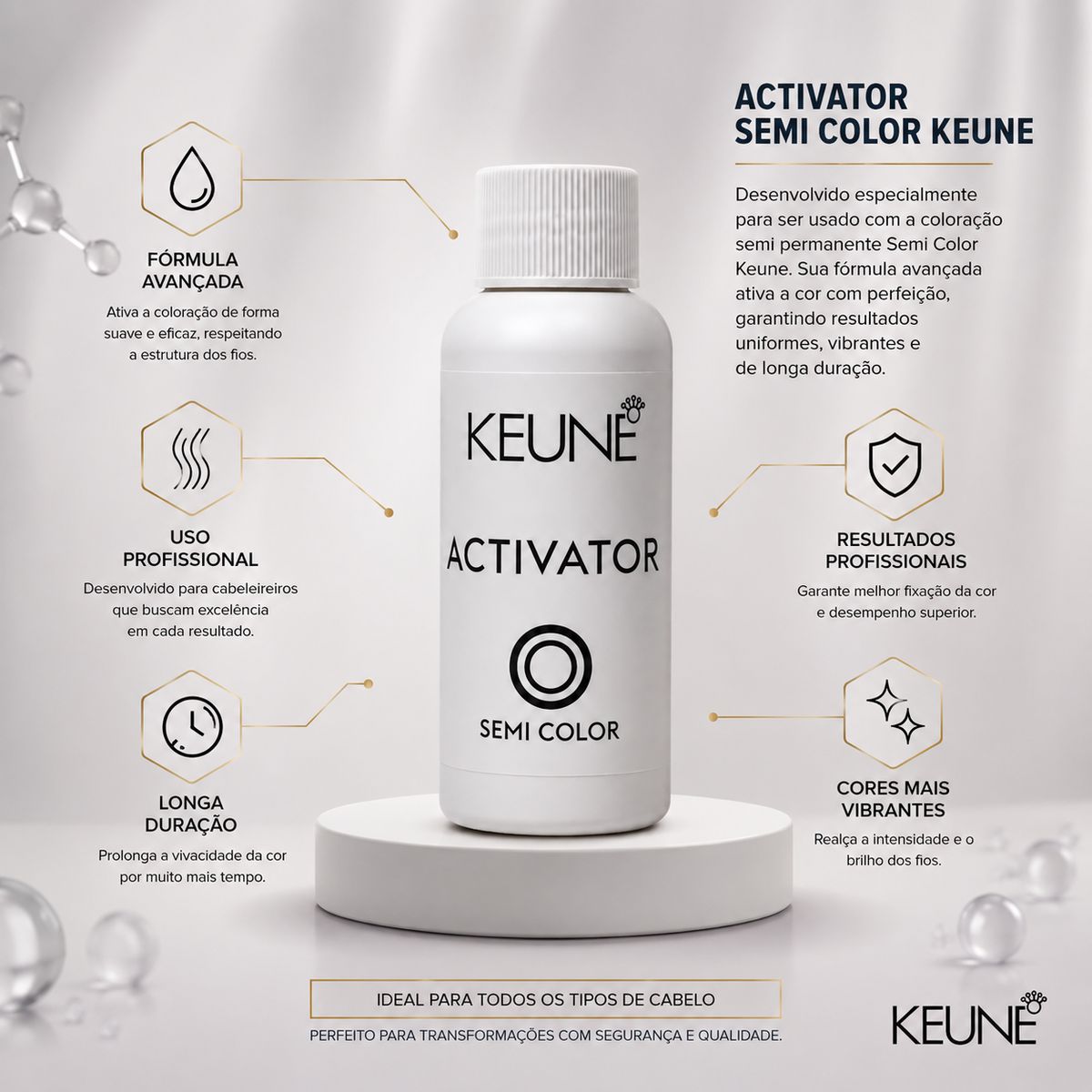 KIT KEUNE SEMI COLOR COLORAÇÃO 10.2 LOURO EXTRA CLARO PÉROLA + ACTIVADOR
