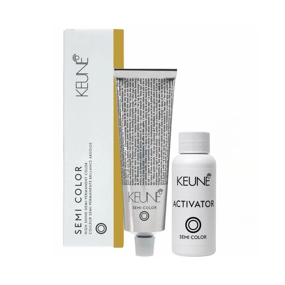 KIT KEUNE SEMI COLOR COLORAÇÃO 8.38 LOURO CLARO AVELÃ + ACTIVADOR