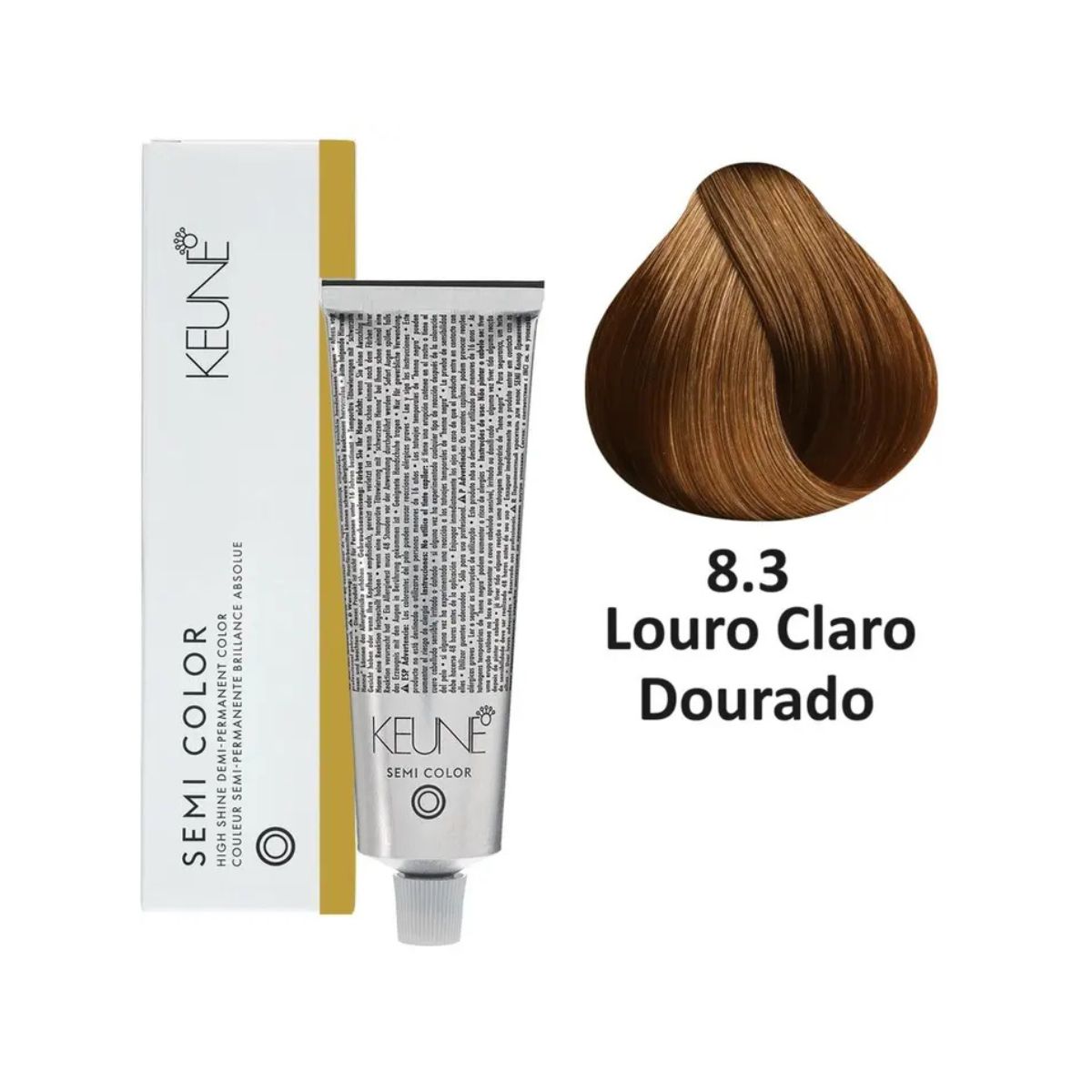 KIT KEUNE SEMI COLOR COLORAÇÃO 8.3 LOURO CLARO DOURADO + ACTIVADOR