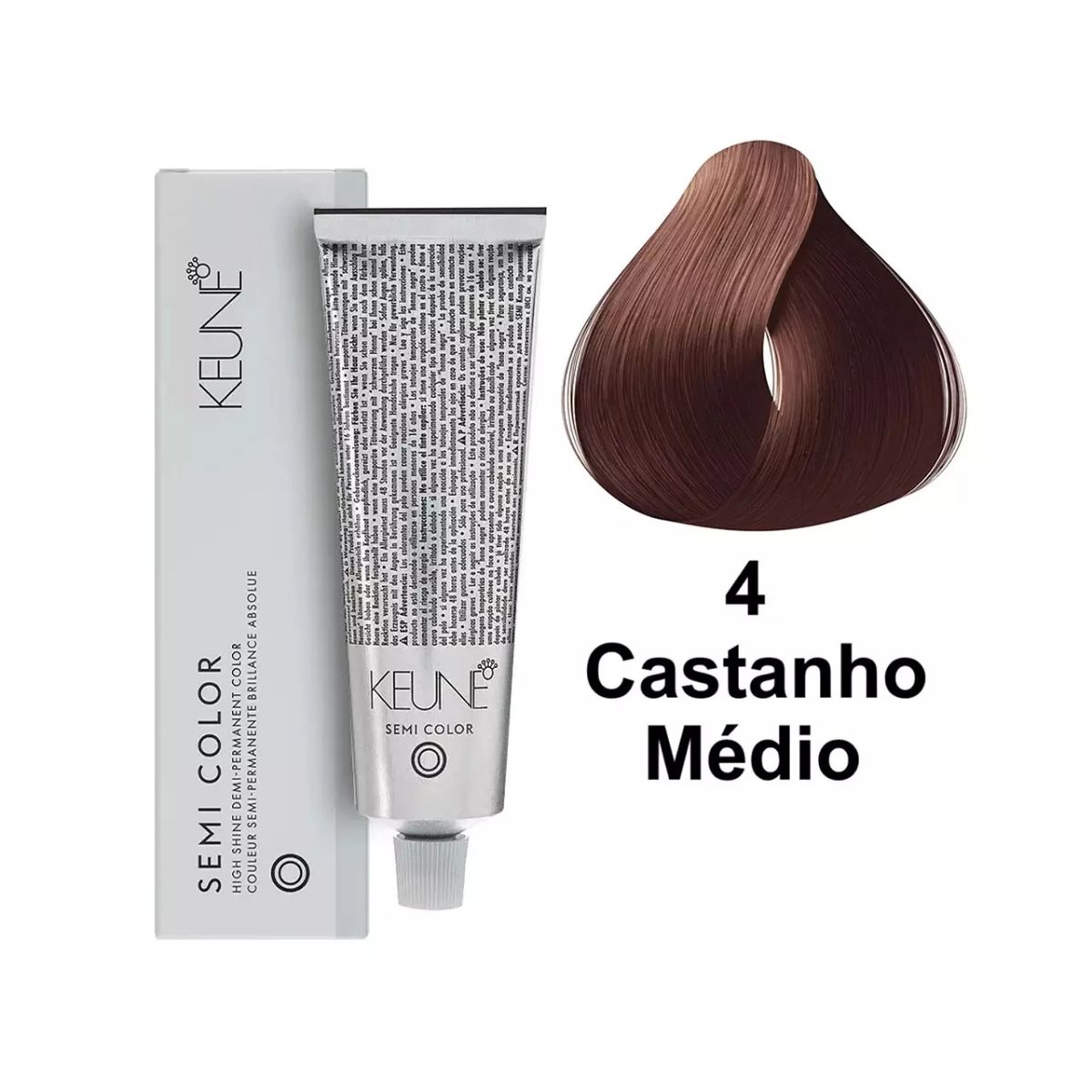 KIT KEUNE SEMI COLOR COLORAÇÃO 4 CASTANHO MÉDIO + ACTIVADOR