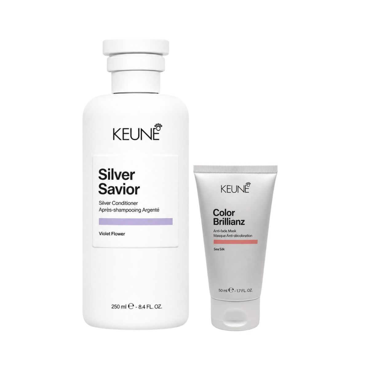 KIT KEUNE CONDICIONADOR SILVER SAVIOR 250ML + MINIATURAS KEUNE