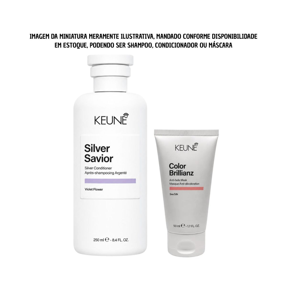 KIT KEUNE CONDICIONADOR SILVER SAVIOR 250ML + MINIATURAS KEUNE