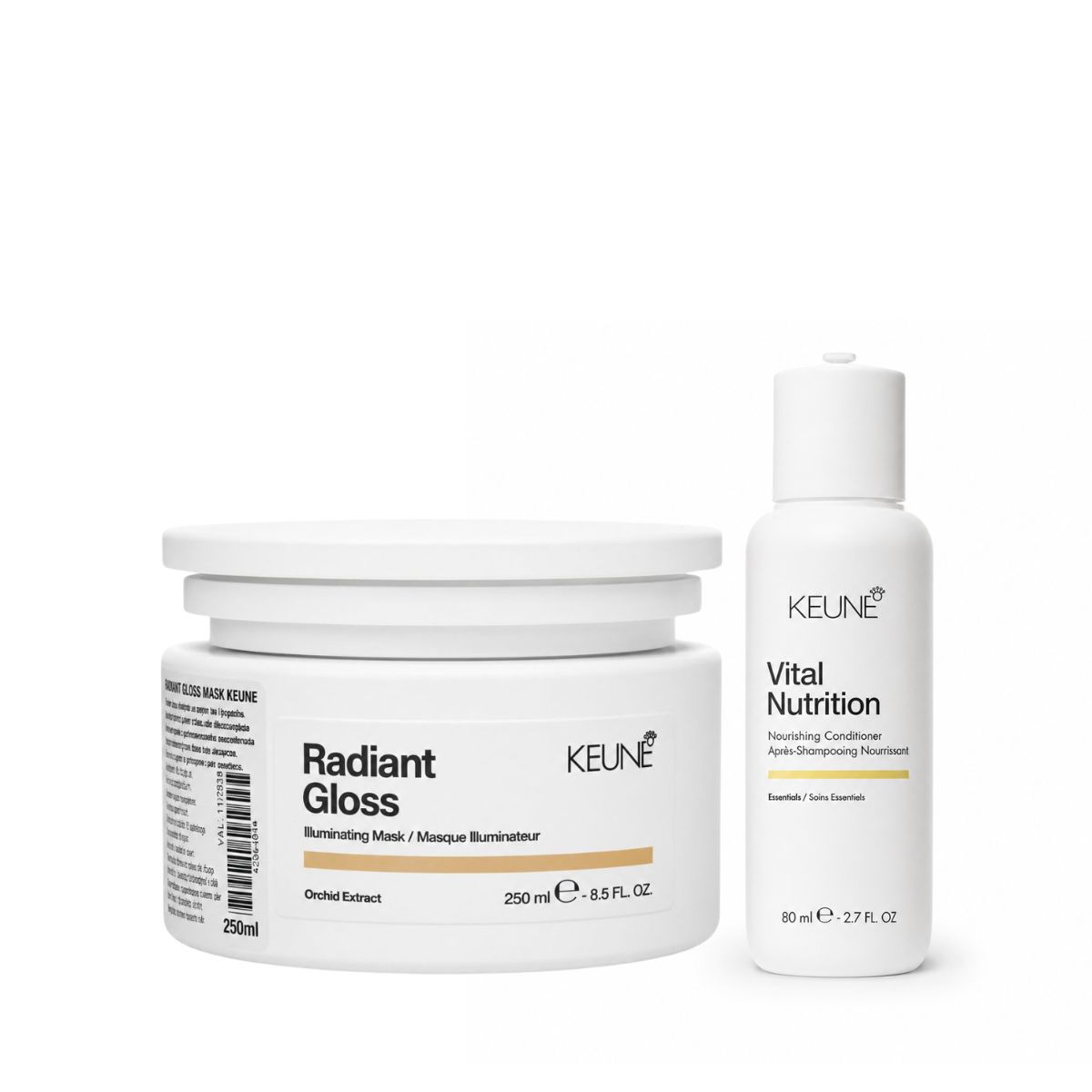 KIT KEUNE MÁSCARA RADIANT GLOSS 250ML + MINIATURAS KEUNE
