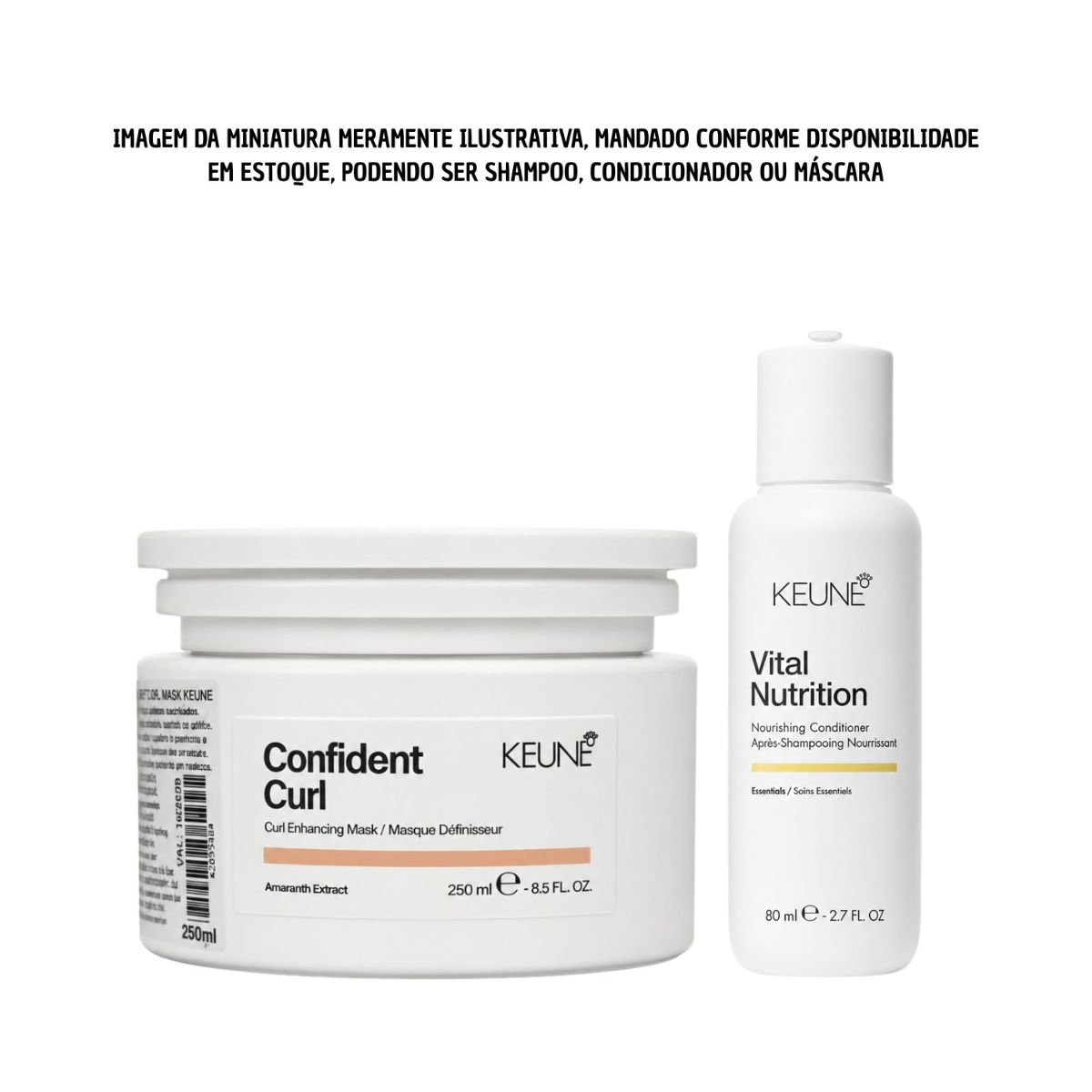 KIT KEUNE MÁSCARA CONFIDENT CURL KEUNE 250ML + MINIATURAS KEUNE