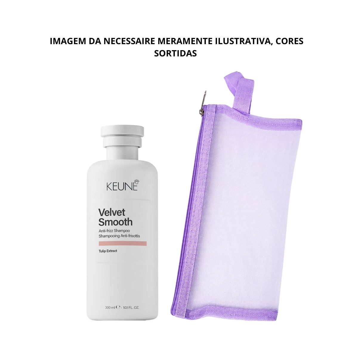 KIT KEUNE SHAMPOO VELVET SMOOTH KEUNE 300ML + NECESSAIRE REDINHA MAQUIAGEM