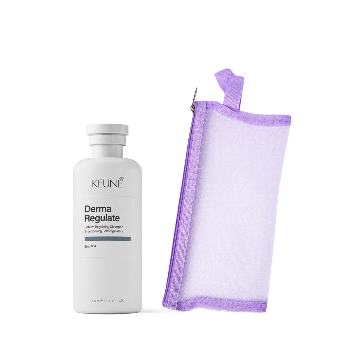 KIT KEUNE SHAMPOO CARE DERMA REGULATE KEUNE 300ML + NECESSAIRE REDINHA MAQUIAGEM