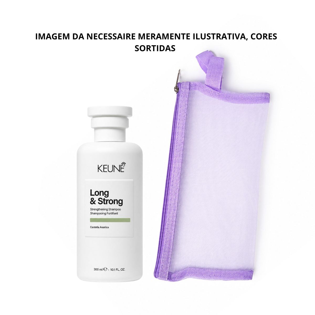 KIT KEUNE SHAMPOO LONG & STRONG 300ML + NECESSAIRE REDINHA MAQUIAGEM