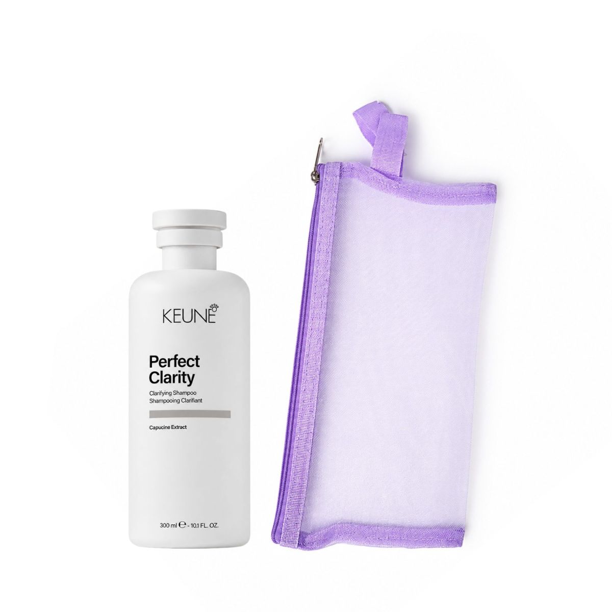 KIT KEUNE SHAMPOO PERFECT CLARITY KEUNE 300ML + NECESSAIRE REDINHA MAQUIAGEM