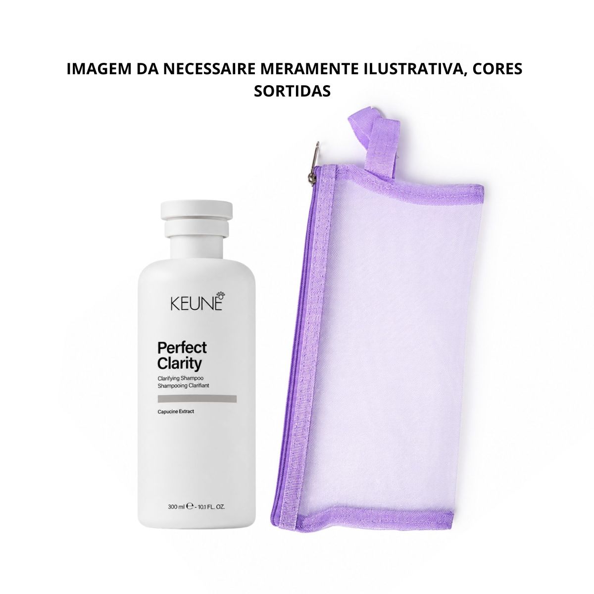 KIT KEUNE SHAMPOO PERFECT CLARITY KEUNE 300ML + NECESSAIRE REDINHA MAQUIAGEM