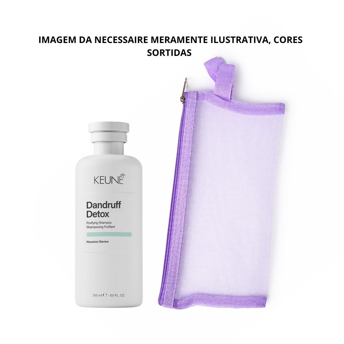 KIT KEUNE SHAMPOO DANDRUFF DETOX 300ML + NECESSAIRE REDINHA MAQUIAGEM