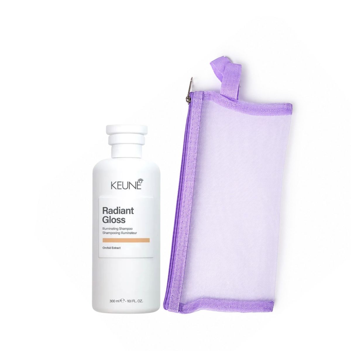 KIT KEUNE SHAMPOO RADIANT GLOSS KEUNE 300ML + NECESSAIRE REDINHA MAQUIAGEM