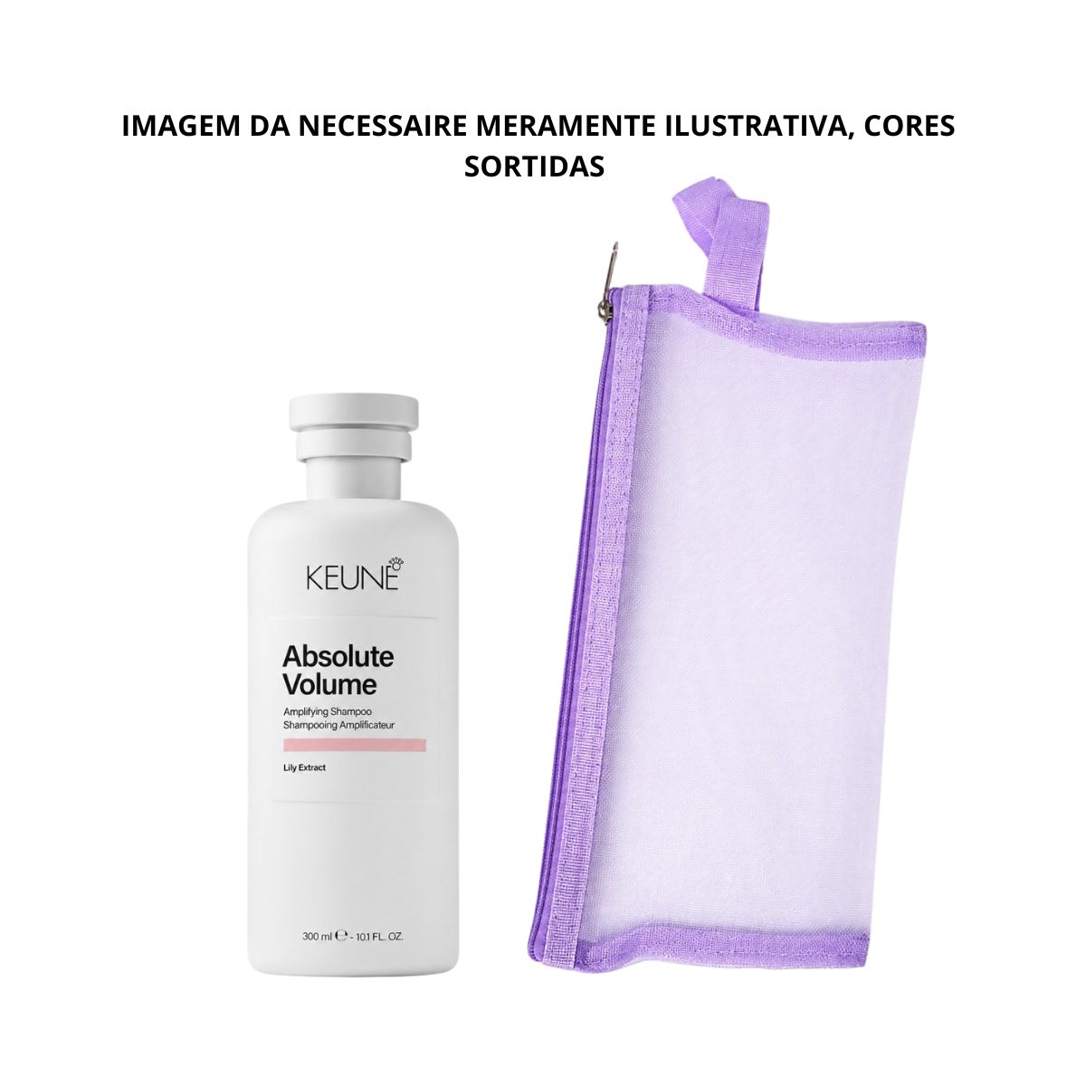 KIT KEUNE SHAMPOO CARE ABSOLUTE VOLUME KEUNE 300ML + NECESSAIRE REDINHA MAQUIAGE