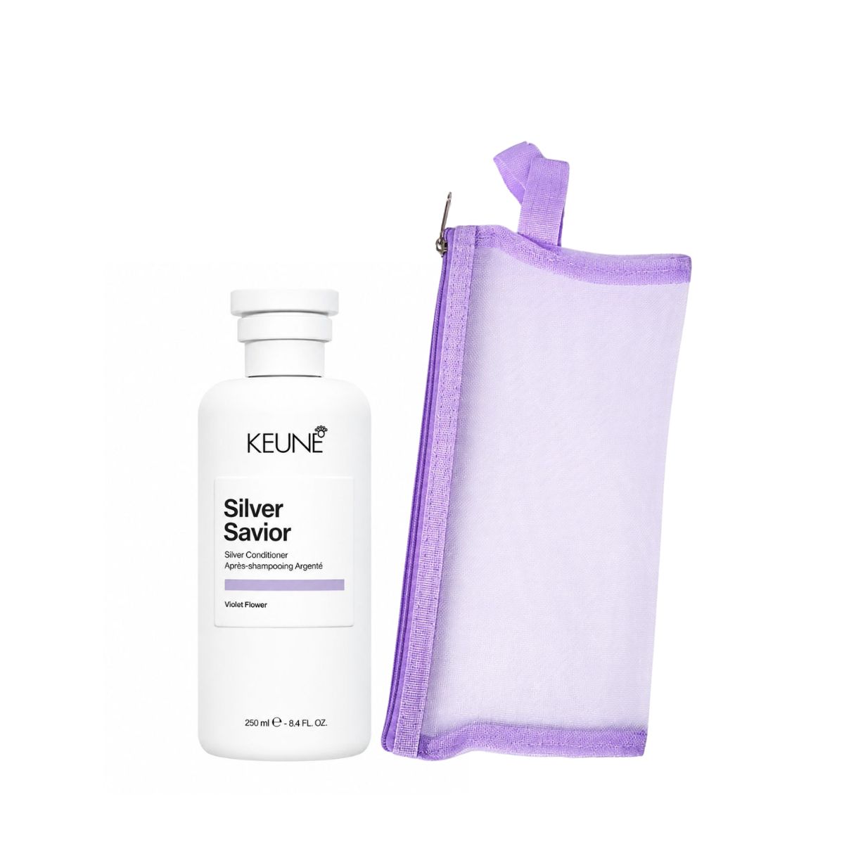 KIT KEUNE CONDICIONADOR SILVER SAVIOR KEUNE 250ML + NECESSAIRE REDINHA MAQUIAGEM