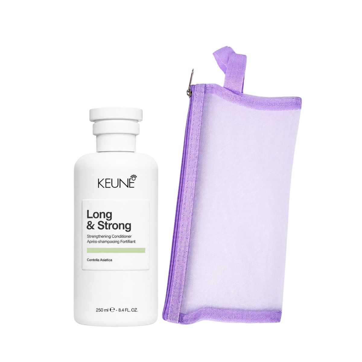 KIT KEUNE CONDICIONADOR LONG & STRONG KEUNE 250ML + NECESSAIRE REDINHA MAQUIAGEM
