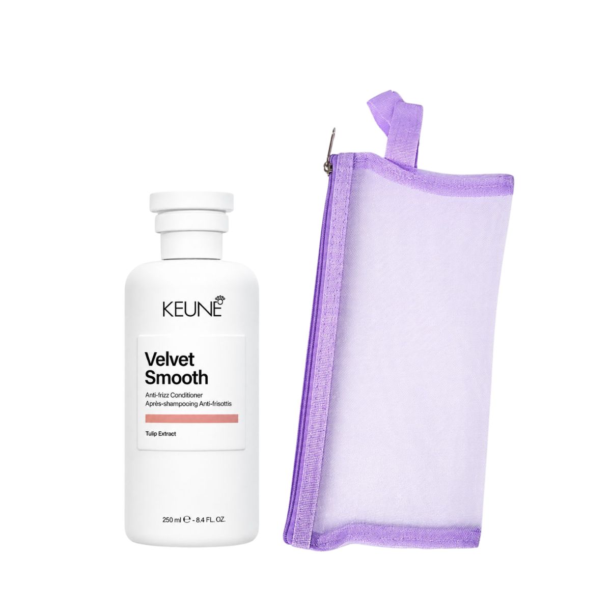 KIT KEUNE CONDICIONADOR VELVET SMOOTH KEUNE 250ML + NECESSAIRE REDINHA MAQUIAGEM