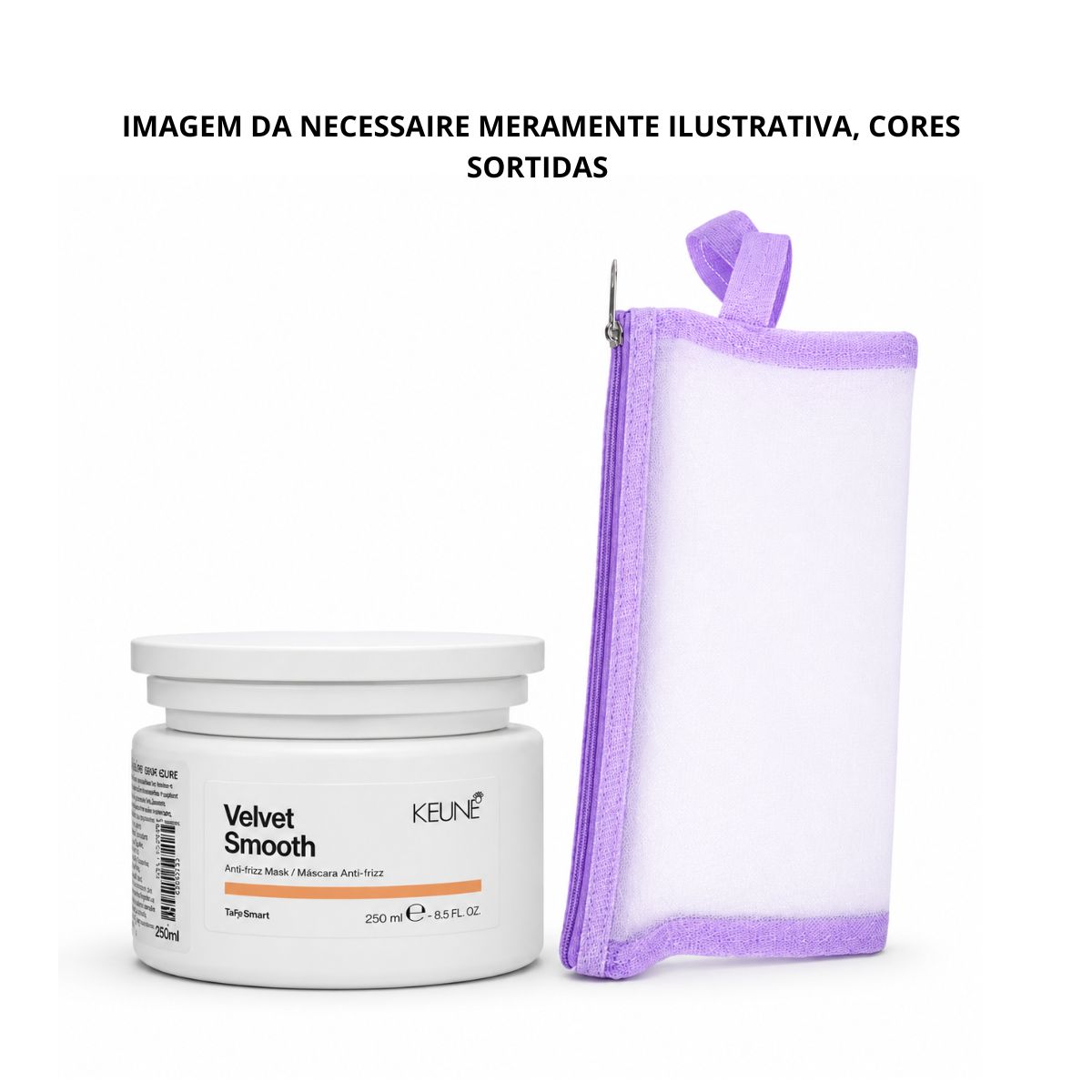 KIT KEUNE MÁSCARA VELVET SMOOTH KEUNE 250ML + NECESSAIRE REDINHA MAQUIAGEM