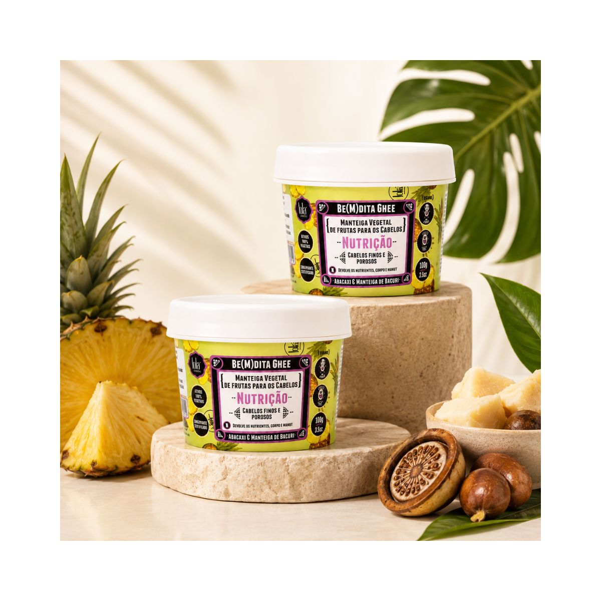 KIT LOLA 2 MÁSCARA CAPILAR BE(M)DITA GHEE NUTRIÇÂO 100G