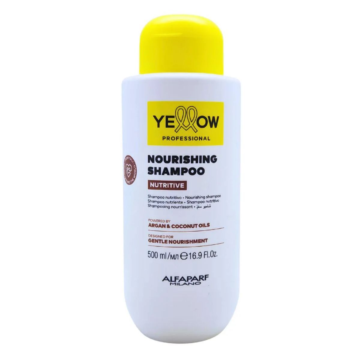 KIT YELLOW SHAMPOO NUTRITIVE 500ML + ESCOVA MÁGICA