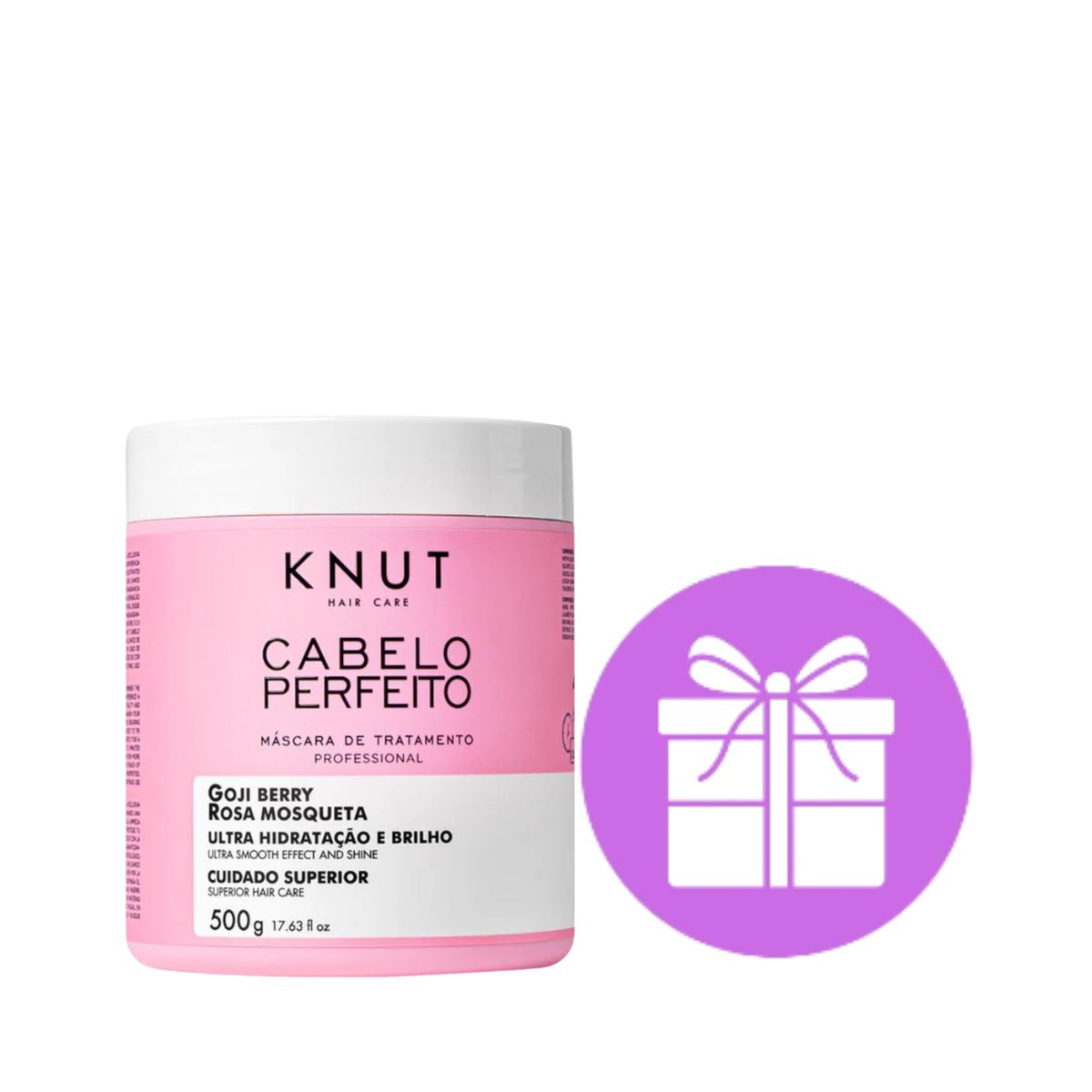 KIT KNUT MÁSC CABELO PERFEITO 500G + ACESSORIOS SORTIDOS