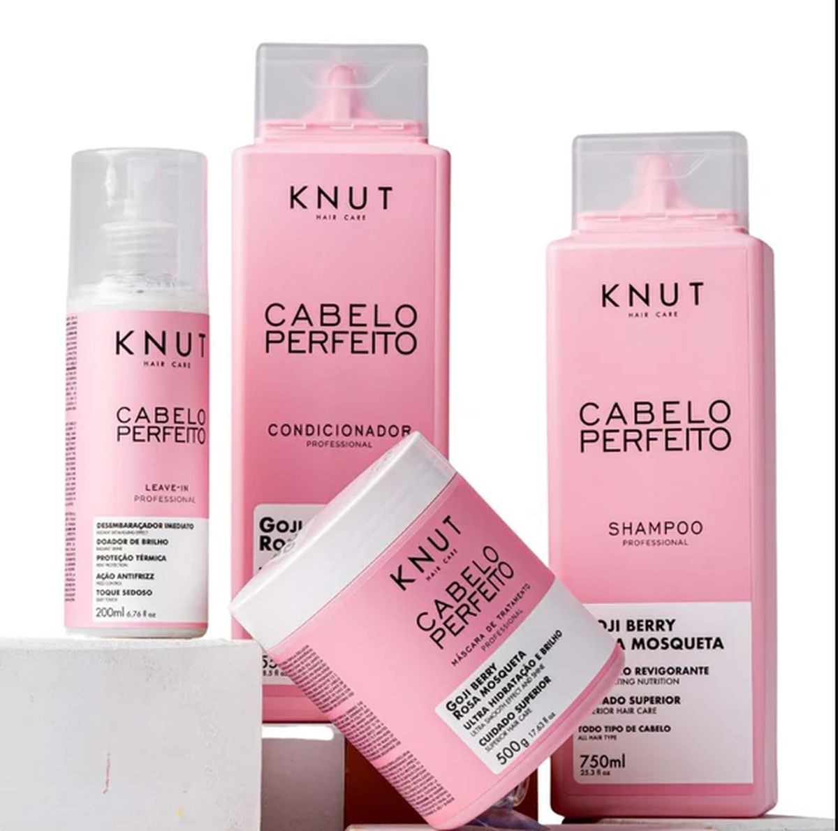 KIT KNUT MÁSC CABELO PERFEITO 500G + ACESSORIOS SORTIDOS