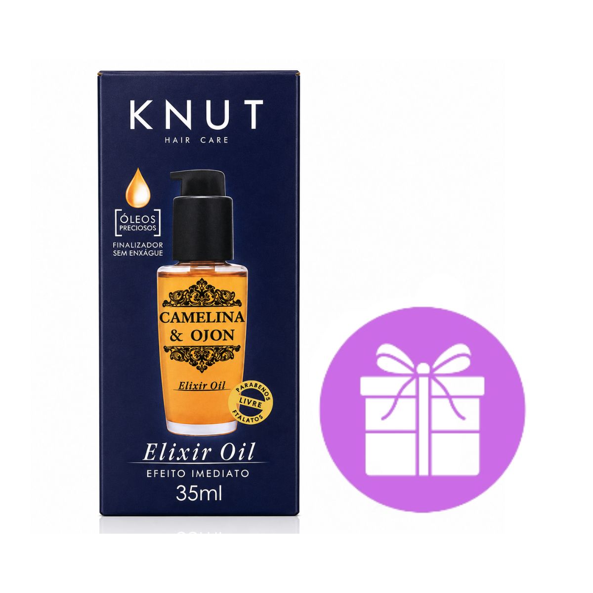 KIT KNUT ELIXIR CAMELINA E OJON 35ML + ACESSORIOS SORTIDOS