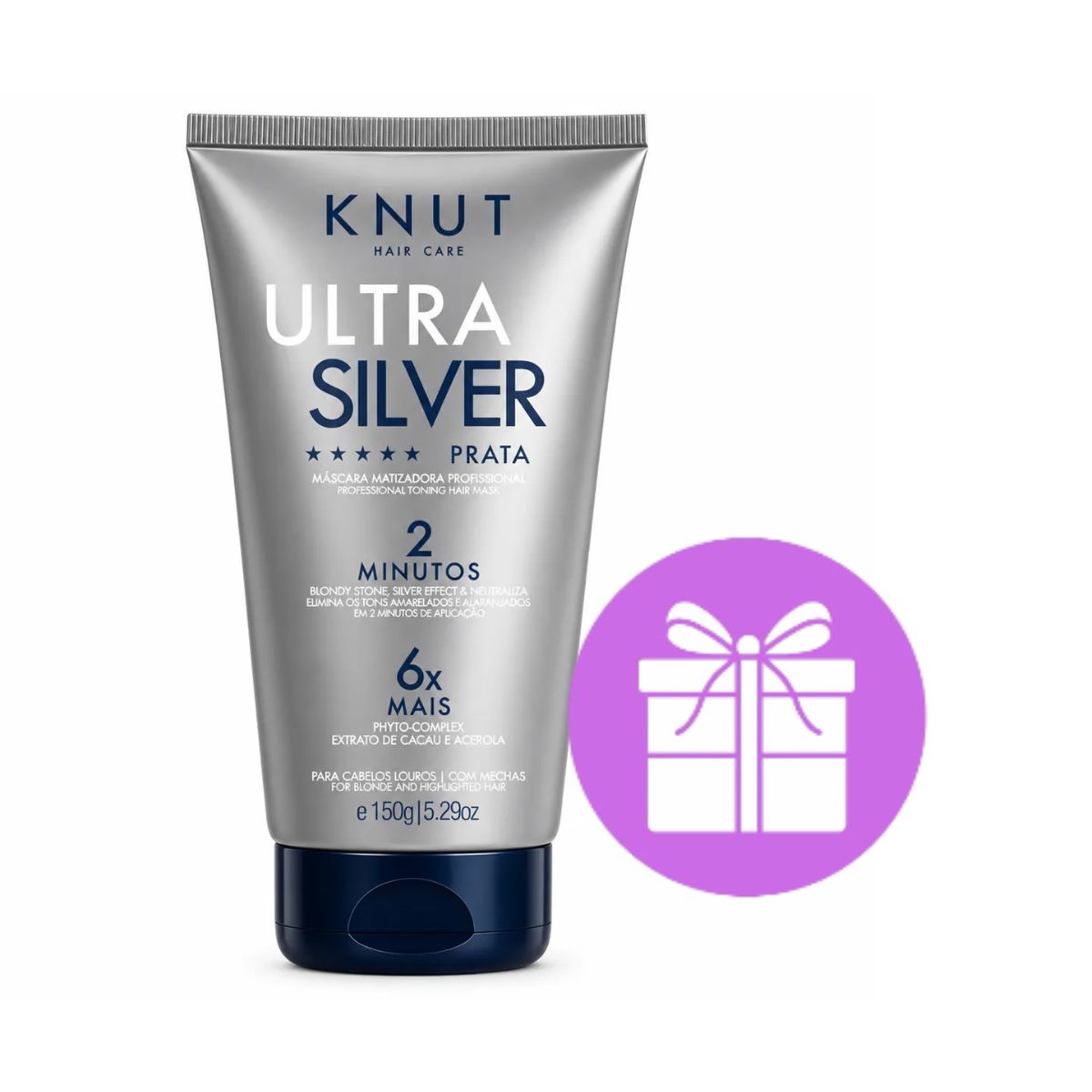 KIT KNUT MÁSC ULTRA SILVER PRATA 150G + ACESSORIOS SORTIDOS