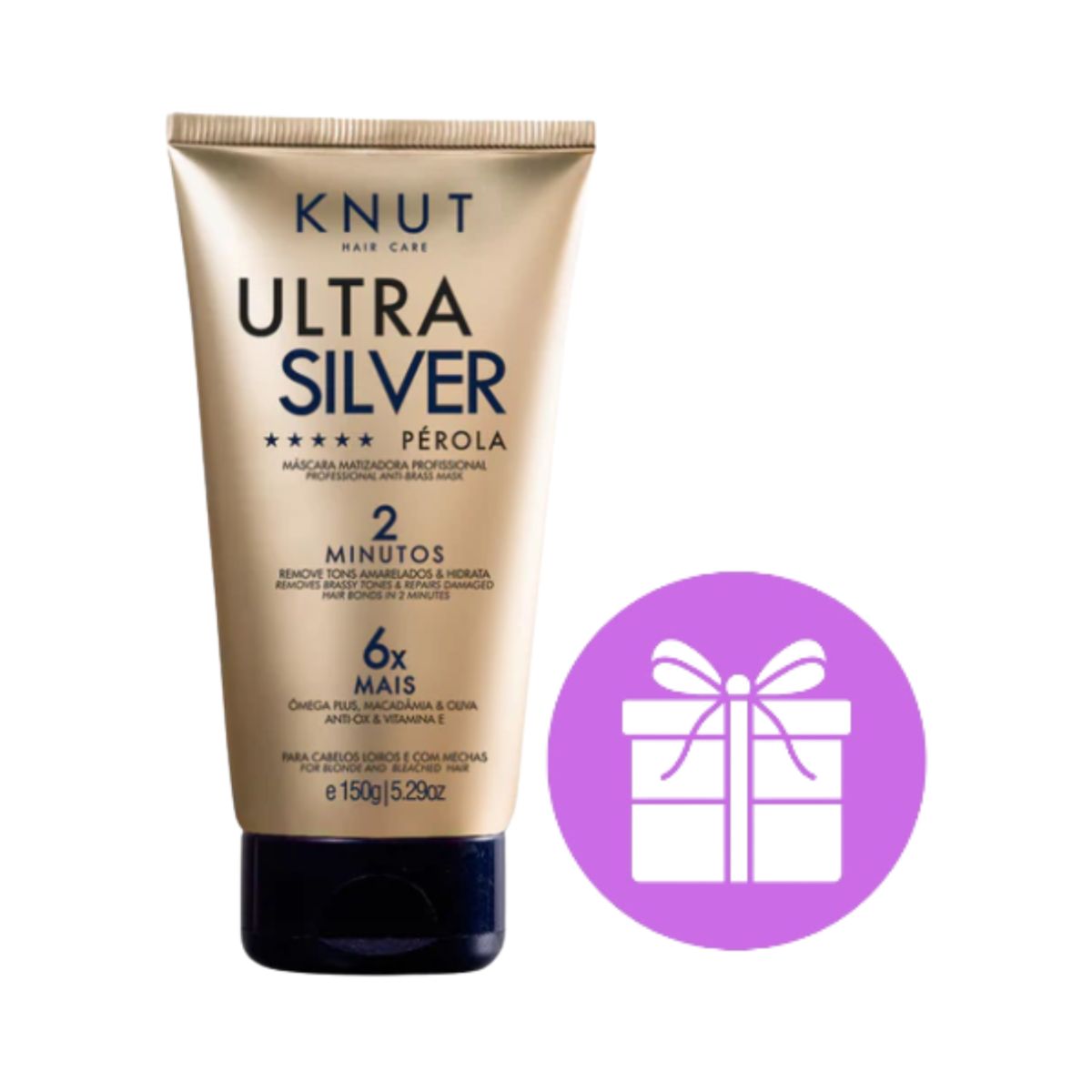 KIT KNUT MÁSC ULTRA SILVER PEROLA 150G + ACESSORIOS SORTIDOS