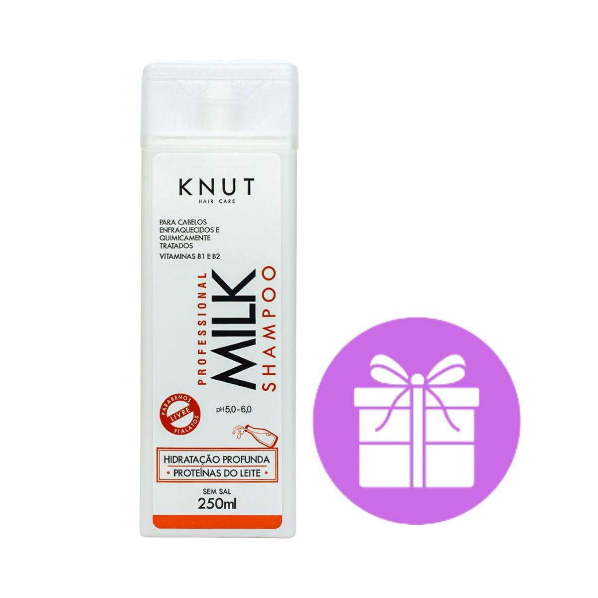 KIT KNUT SH MILK 250ML + ACESSORIOS SORTIDOS