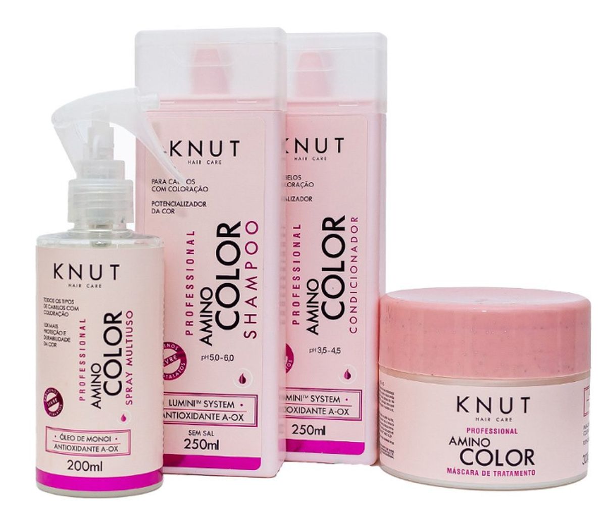 KIT KNUT MÁSC AMINO COLOR 300G + ACESSORIO SORTIDO