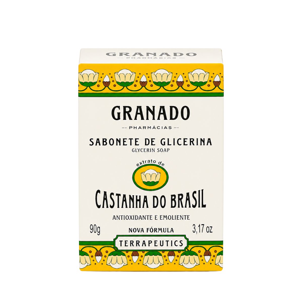 SABONETE EM BARRA TERRAPEUTICS GLICERINA CASTANHA DO BRASIL GRANADO 90GR
