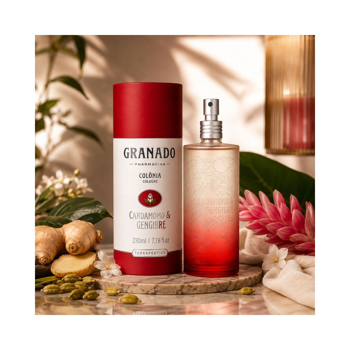 COLÔNIA TERRAPEUTICS CARDAMOMO & GENGIBRE GRANADO 230ML