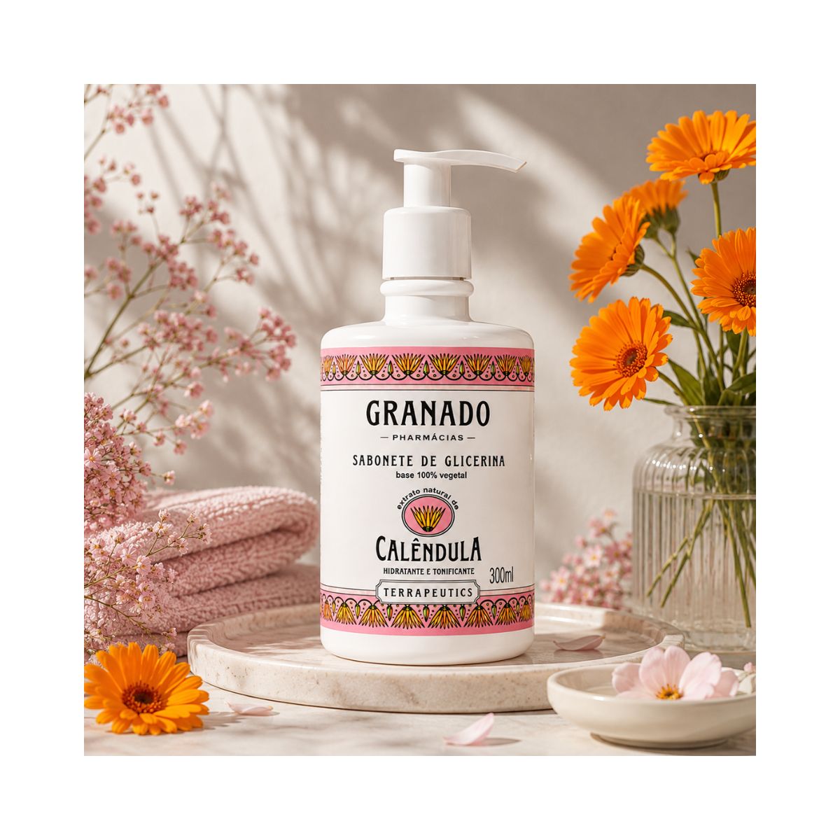 SABONETE LÍQUIDO TERRAPEUTICS CALÊNDULA GRANADO 300ML