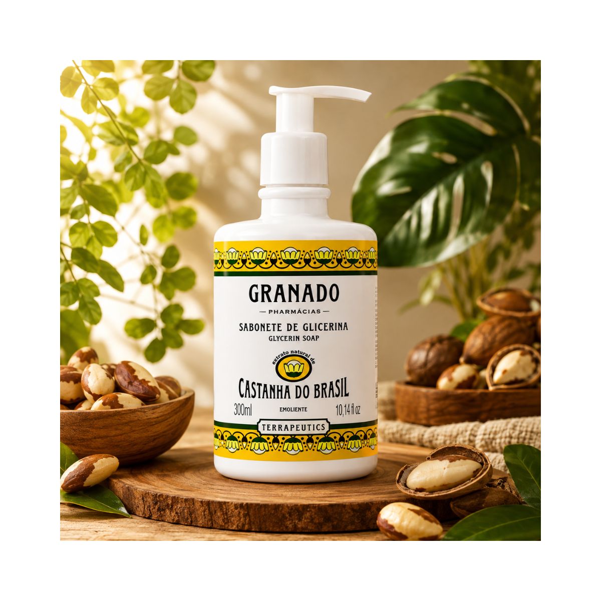 SABONETE LÍQUIDO TERRAPEUTICS CASTANHA DO BRASIL GRANADO 300ML
