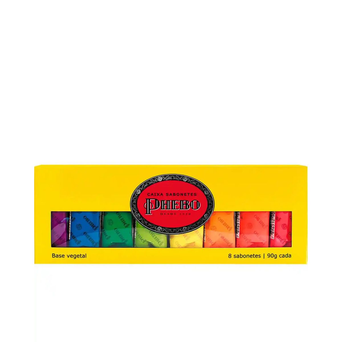 KIT SABONETE EM BARRA AMARELO PHEBO COM 8 UNIDADDES DE 90G